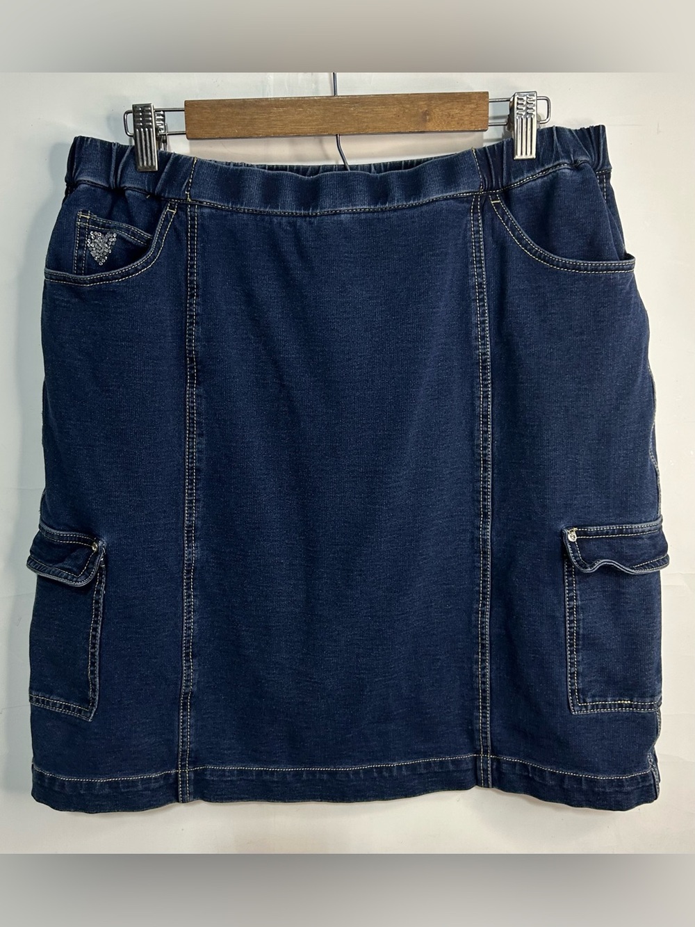 Dream Jeannes by Quaker Factory Denim Skort Large